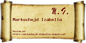 Markschejd Izabella névjegykártya